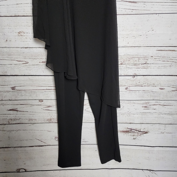 Lauren Ralph Lauren Black Cape Jumpsuit 6 & 12 - Picture 8 of 8